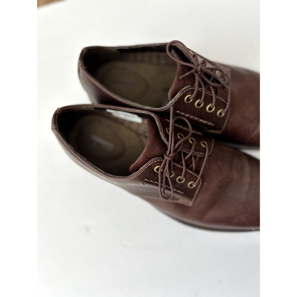 Clarks Mens 7.5 Shoes Hinman Plain Oxford Mahogany Leather main image 5